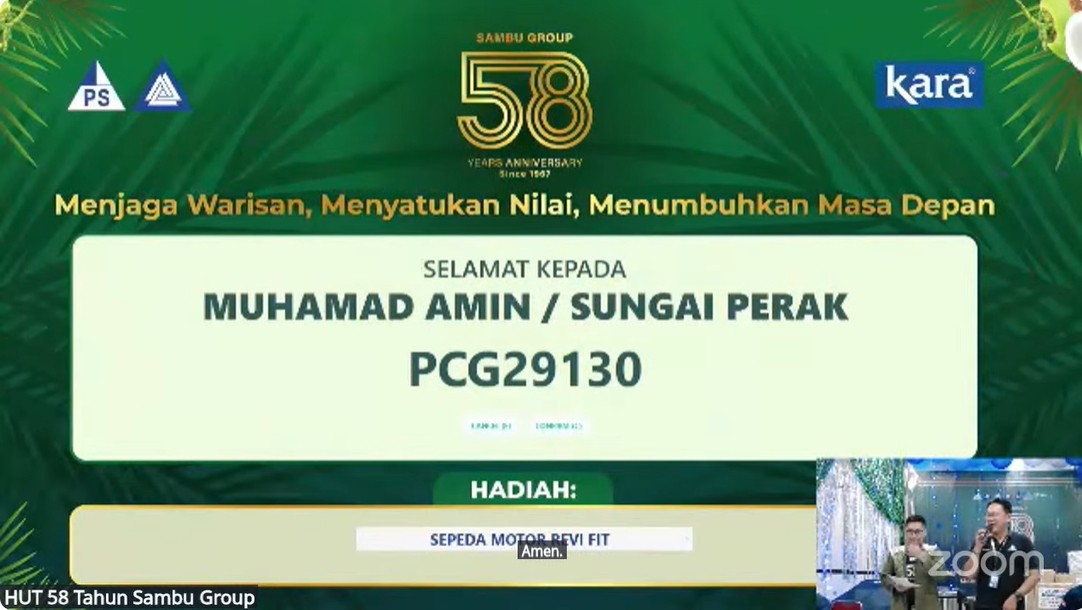 Pengundian Motor Petani Kelapa SG 58