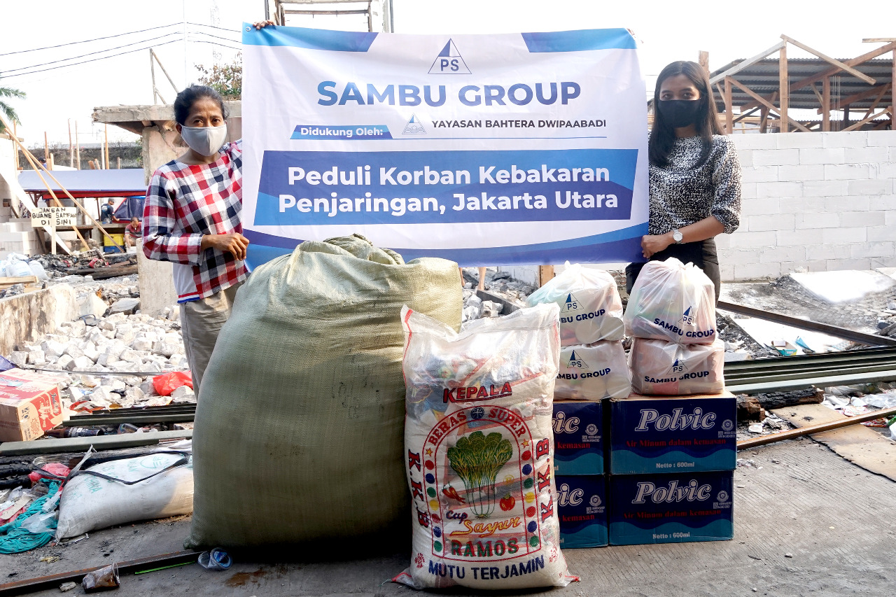 Sambu Group Bantu Korban Kebakaran di Penjaringan Jakarta Utara Sept2020