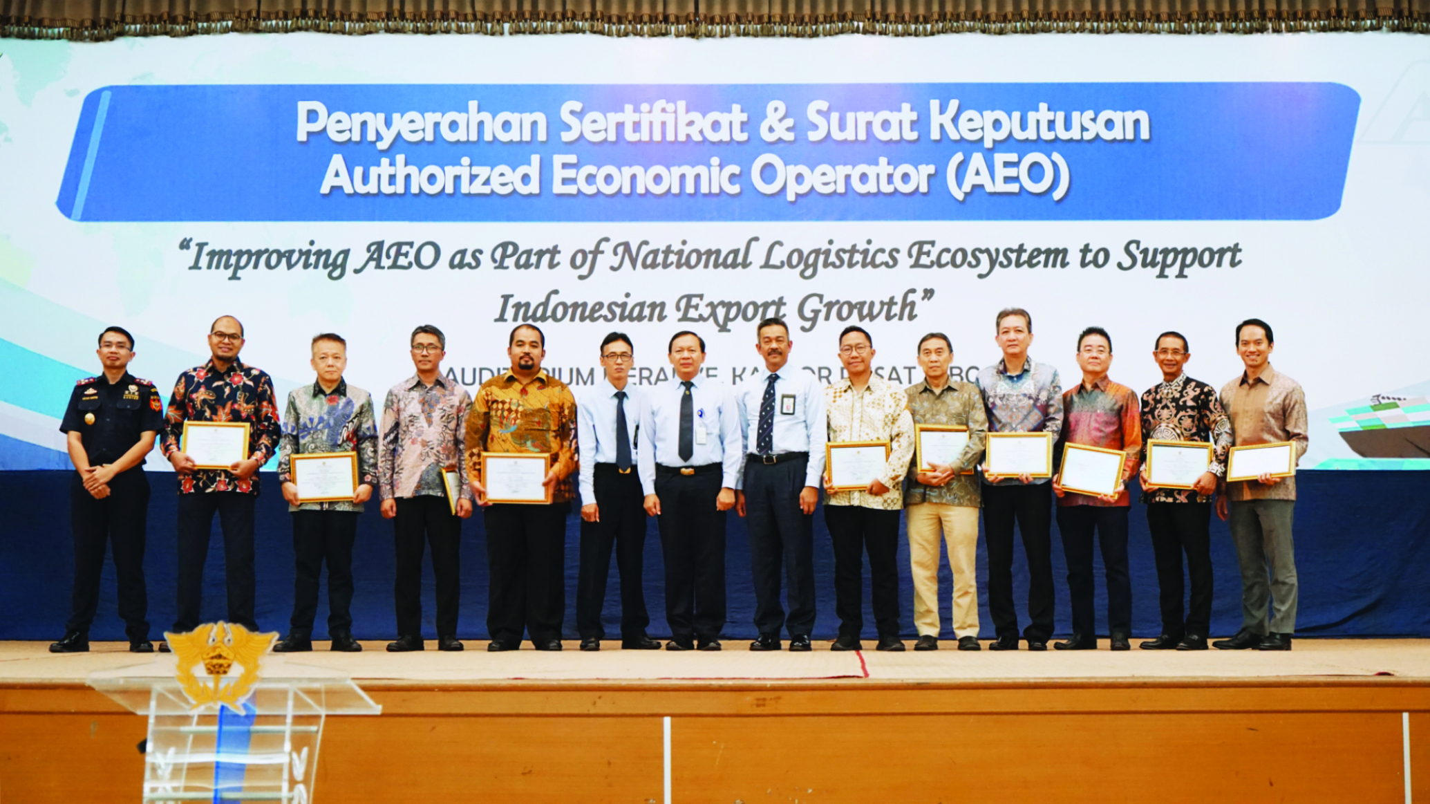 Sambu Group Raih Sertifikat AEO dari Direktorat Jenderal Bea dan Cukai